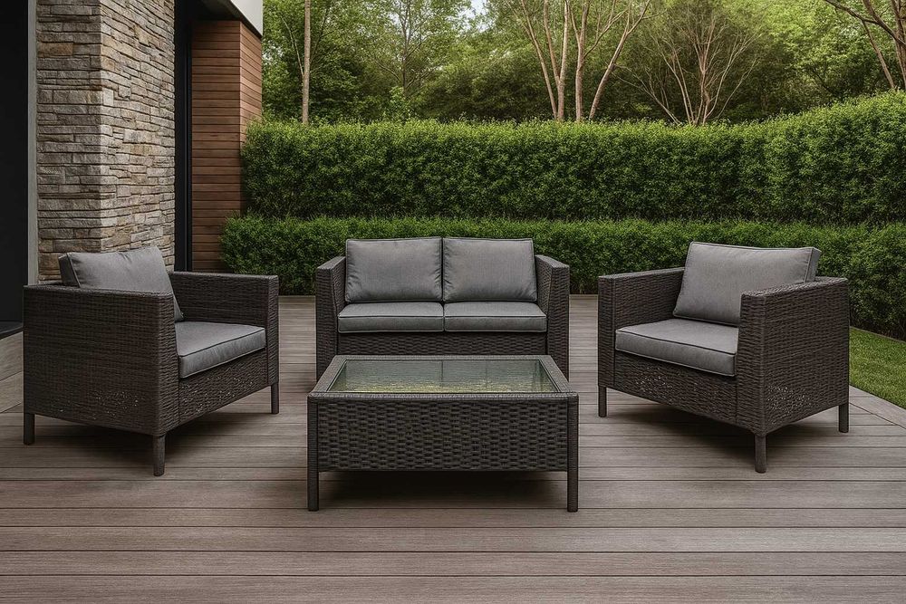 Komplet Mebli Ogrodowych Technorattanowych Zestaw Tarasowy 4 kolory