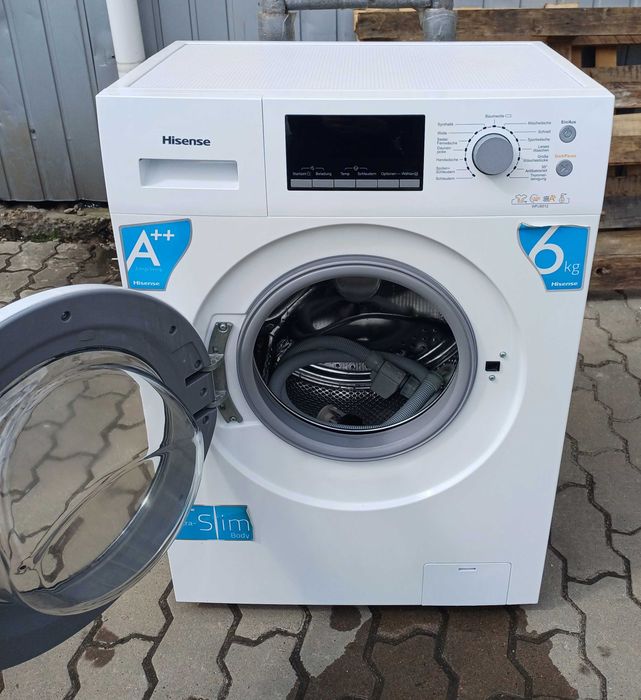 Узкая 45 см стиральная машина Hisense WFU6012 6 кг А++ б/у