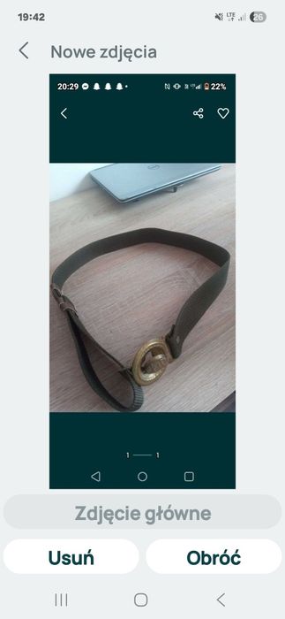 Pasek harcerski oliwkowy