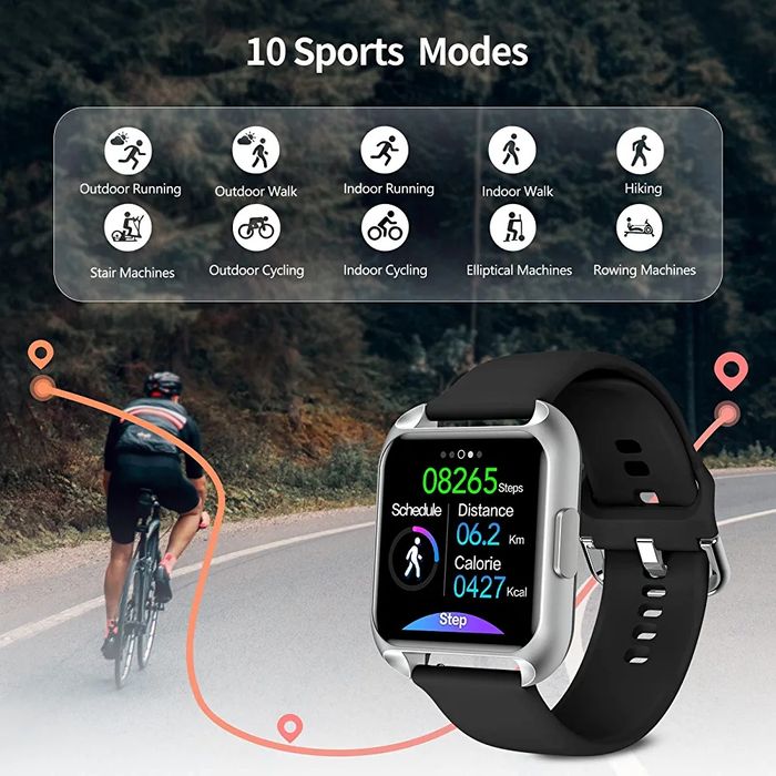 Novo! Relógio inteligente ECG T6 Smartwatch de atividade IP67