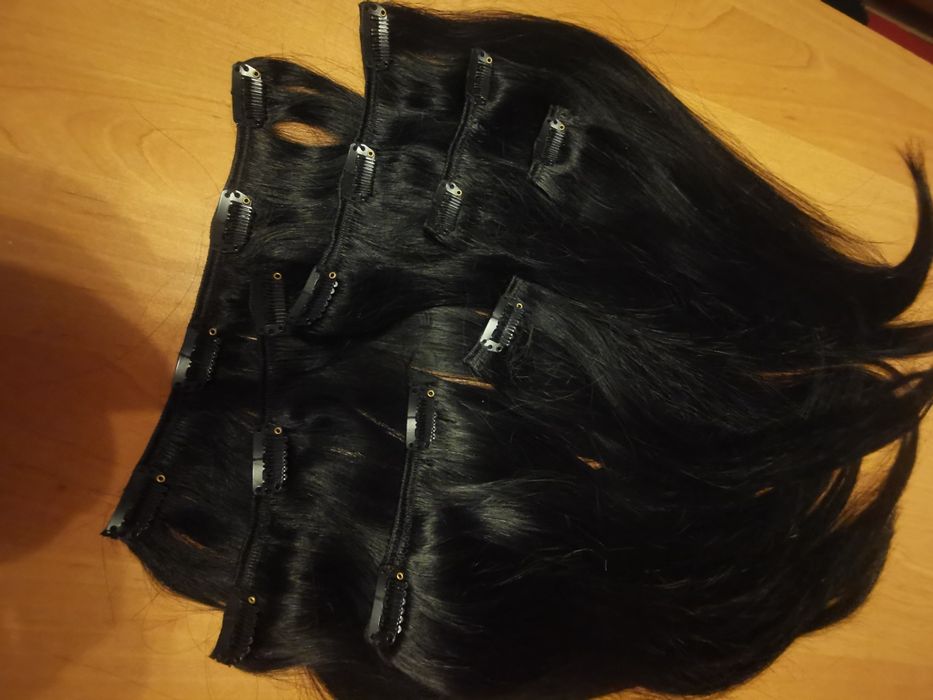 Włosy naturalne czarne 38cm