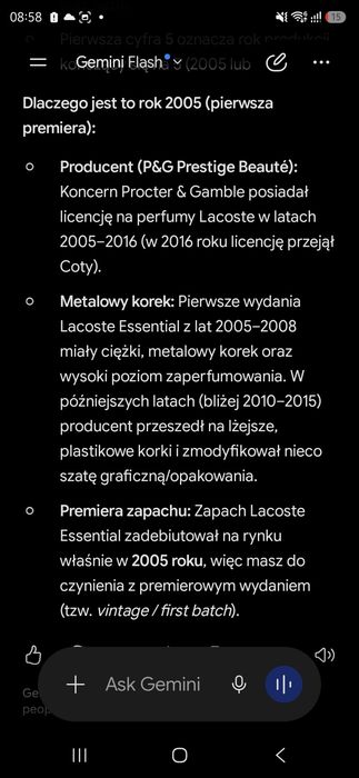 Unikat P&G Lacoste Essential 125ml After Shave z 2005 roku.