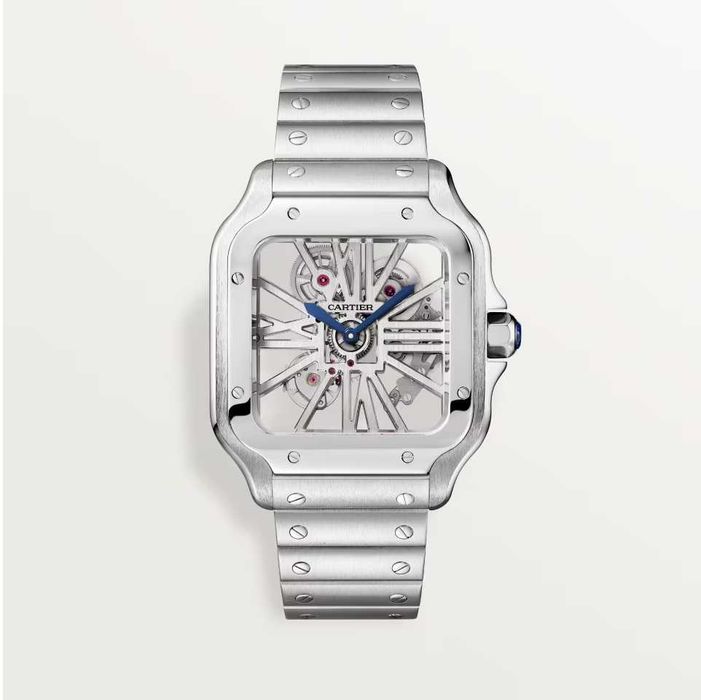 Годинник Santos de Cartier skeleton watch