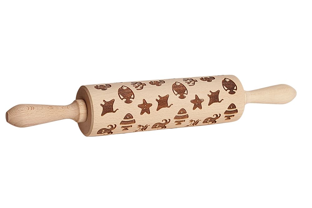 Wałek Grawerowany - Morskie Zwierzątka - Uroczy Wałek Grawerowany