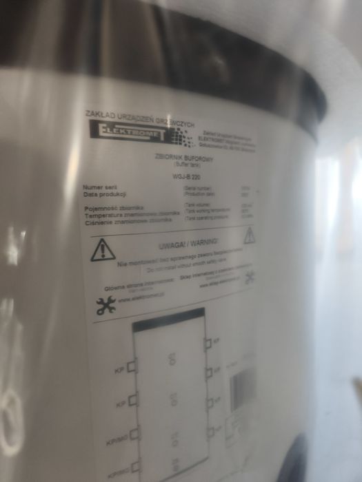 Bufor, zbiornik do pompy ciepła elektromet WGJ- B 220 220 litrów