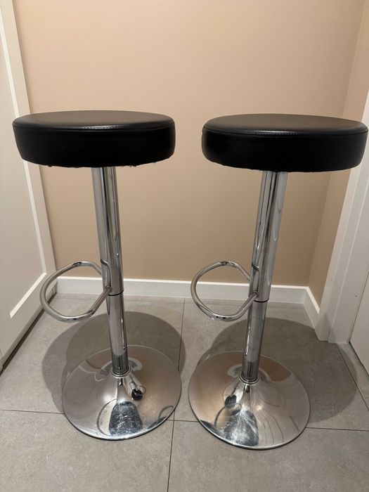 Krzesło barowe Mars czarne 2 szt.