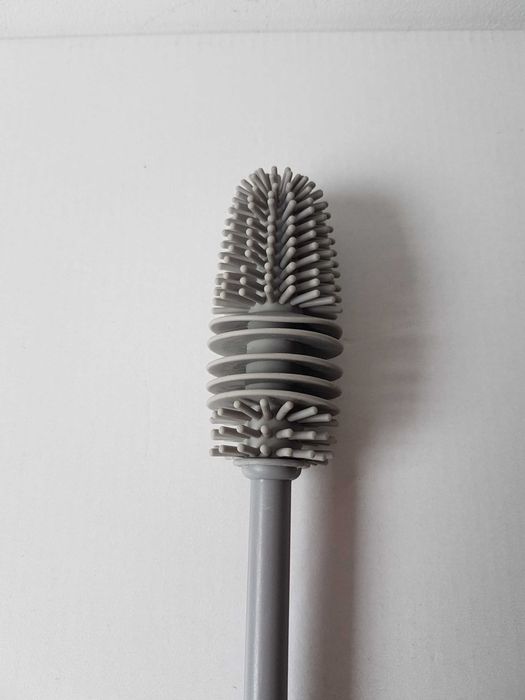 Szczotka silikonowa szara do mycia butelek termosów 33cm