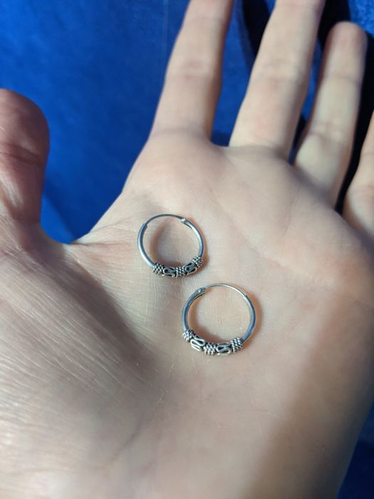 Серебряные сережки и цепочка!