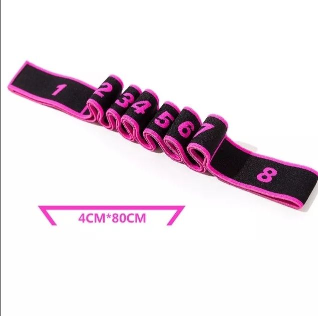 Резинка-эспандер для растяжки с 8 петлями,длина 85см.