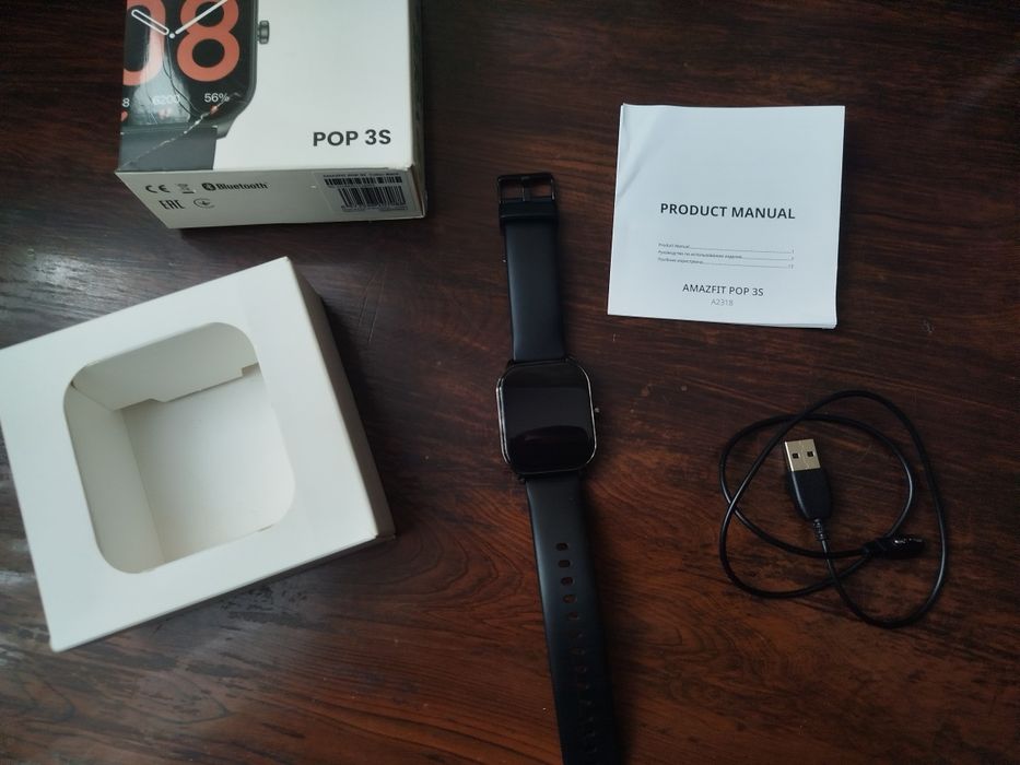 Смарт-годинник Amazfit POP 3S (A2318) | Повний комплект | Захисна плів