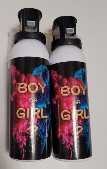 Gaśnice z proszkiem na przyjęcia typu Gender Reveal
