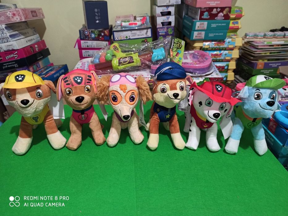 Інтерактивна М'яка іграшка собачка на повідку щенячий патруль гонщики