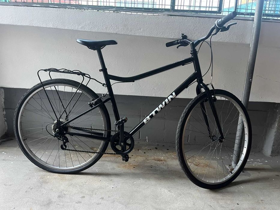 Bicicleta Híbrida B'Twin Riverside 100 (Com Suporte de Carga)