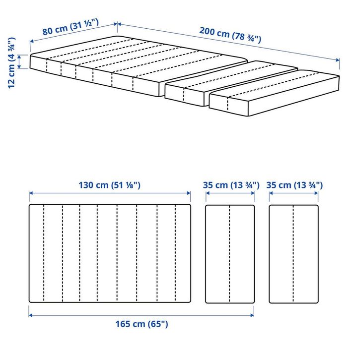 Cama extensível infantil IKEA BUSUNGE (Branca) – Com colchão e extras