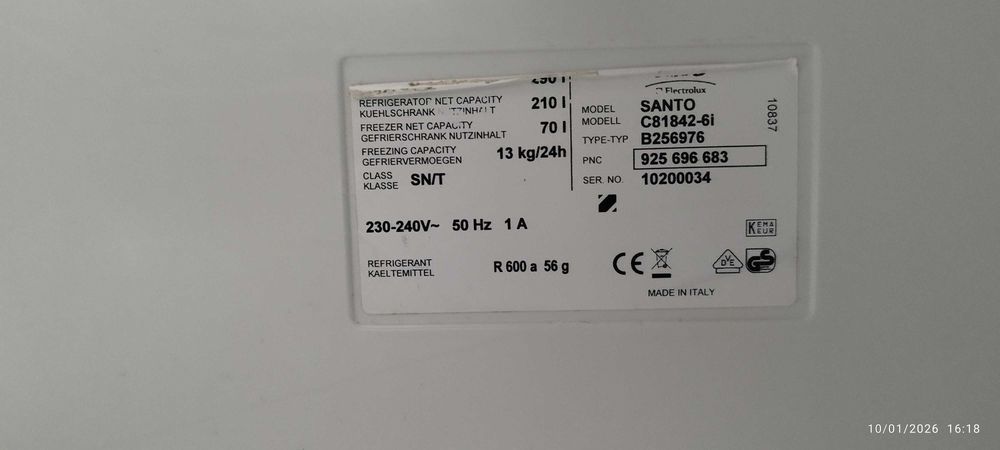 Frigorífico de encastrar usado