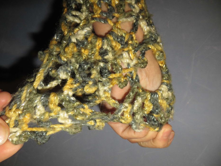 Тепла кофта ажурна крупної в'язки hand made