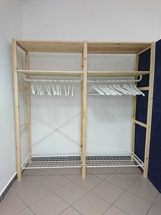 Regały 33 elementy garderoba Ikea IVAR 179 cm sosna