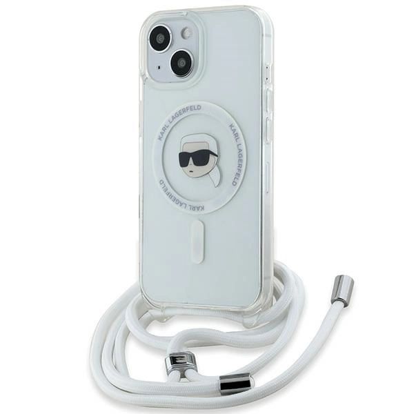 Etui Karl Lagerfeld Crossbody IML Karl Head MagSafe na iPhone 15 / 14 / 13 - przezroczyste