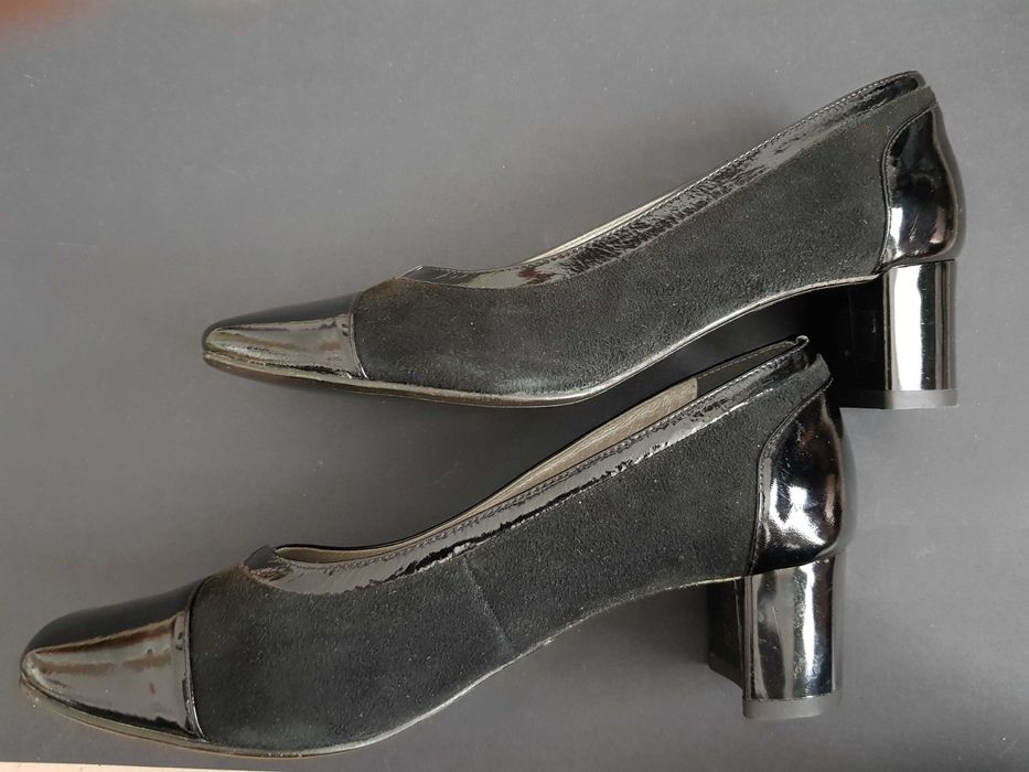 Czarne damskie buty czółenka 37 Brado 2954-82 fleki