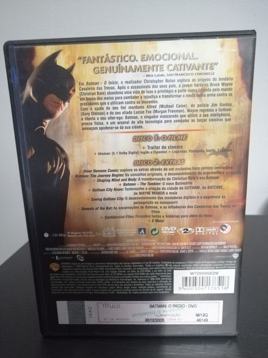 DVD filme "Batman o Início"