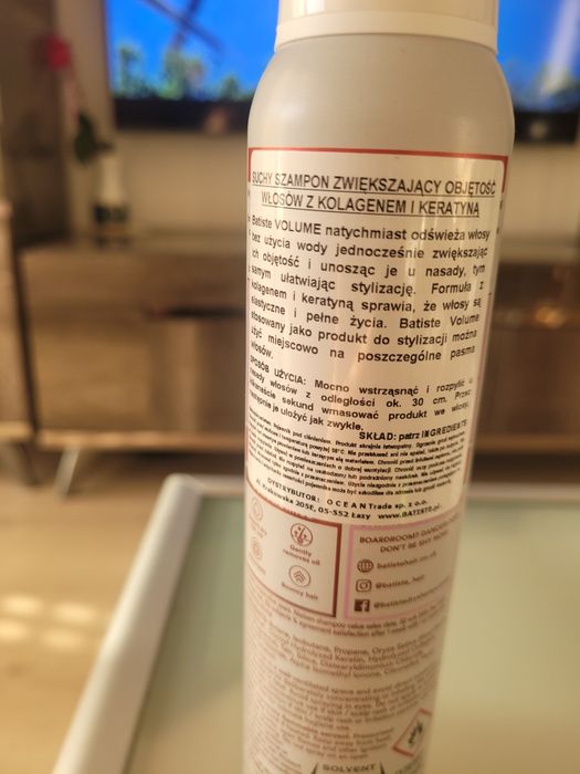 Szampon suchy volume Batiste zwiększający objętość nowy