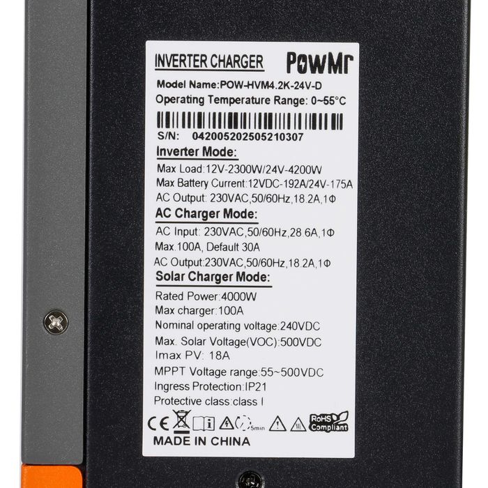 інвертор POWMR Наявність на складі. POW-HVM4.2K-12V/24V-D