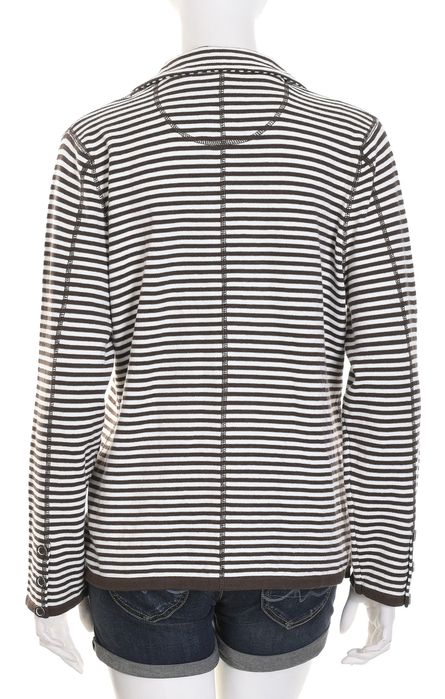 GERRY WEBER rozpinany sweter damski w brązowe paski blezer r. 42