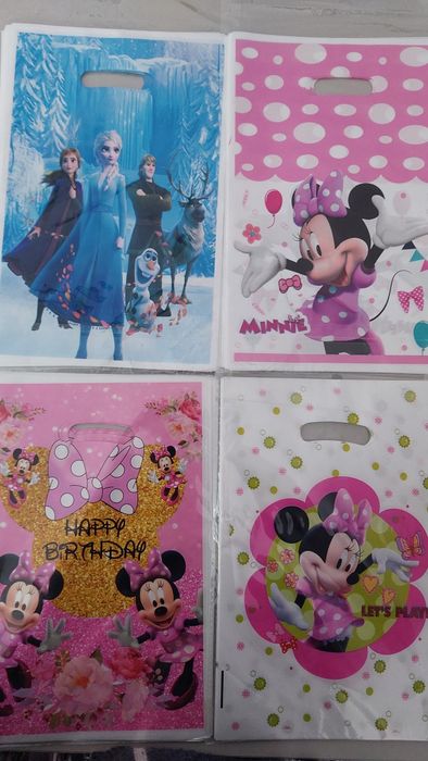 Пакети на День народження Стіч Minni Соник  Ельза Паук 30шт