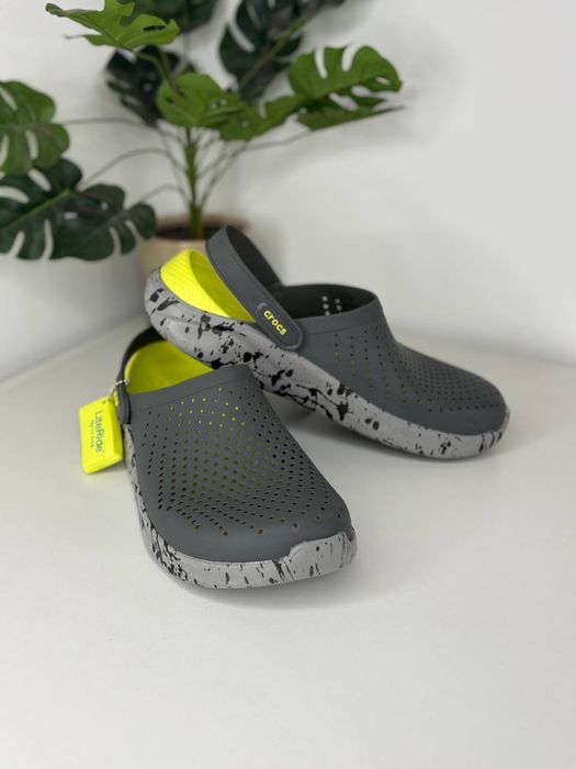Crocs  LiteRide Крокси Клякси Сіро зелені