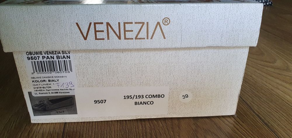 Venezia nowe damskie mokasyny w rozmiarze 39