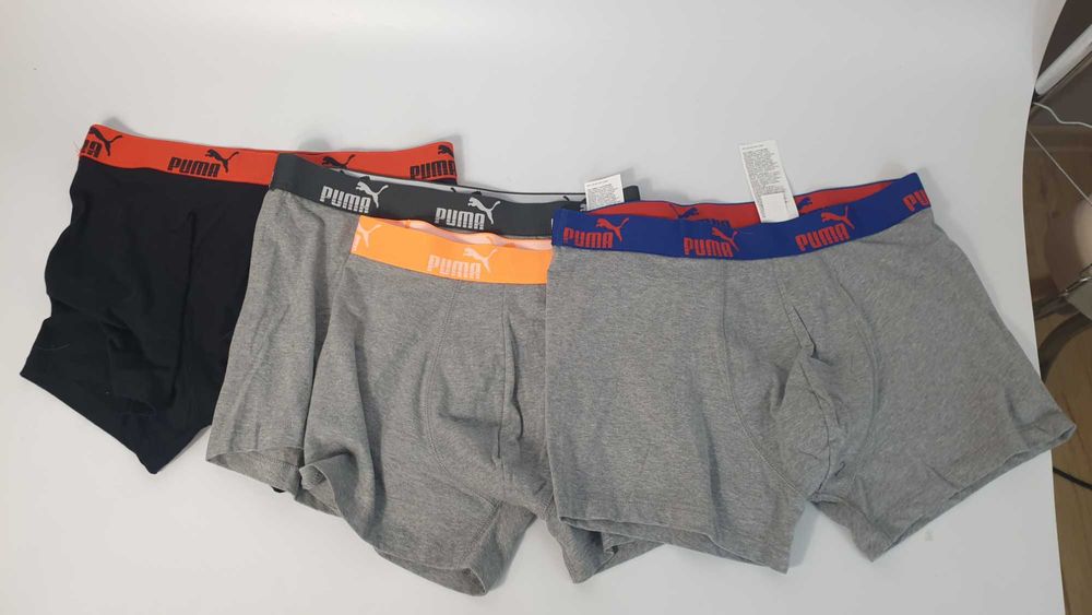 Puma everyday Majtki Bokserki męskie Puma Solid Boxer 4-Pack 4pary roz L