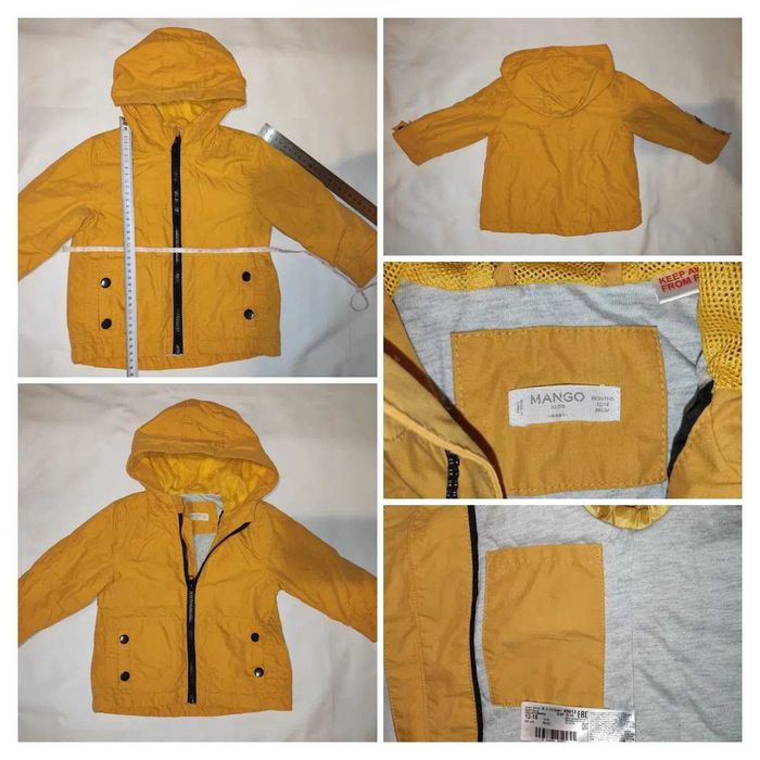 Дитячий одяг 6–18 міс.: куртка, дощовик, парка (Mango, Next, Sin Say)