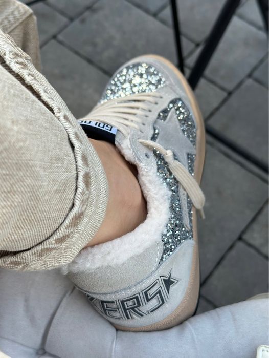 Утеплені зимові Golden Goose снікерси, кеди Голден Гус