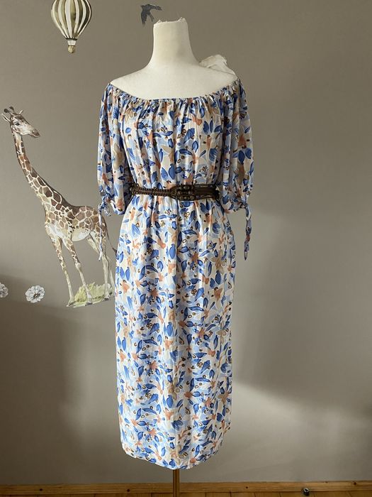 Letnia sukienka plus size 46/48 w kwiaty nowa bez metek