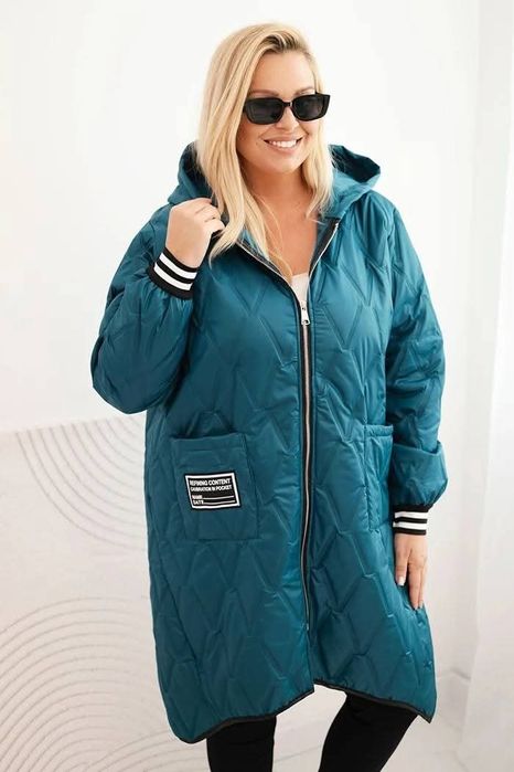 Pikowana kurtka plus size