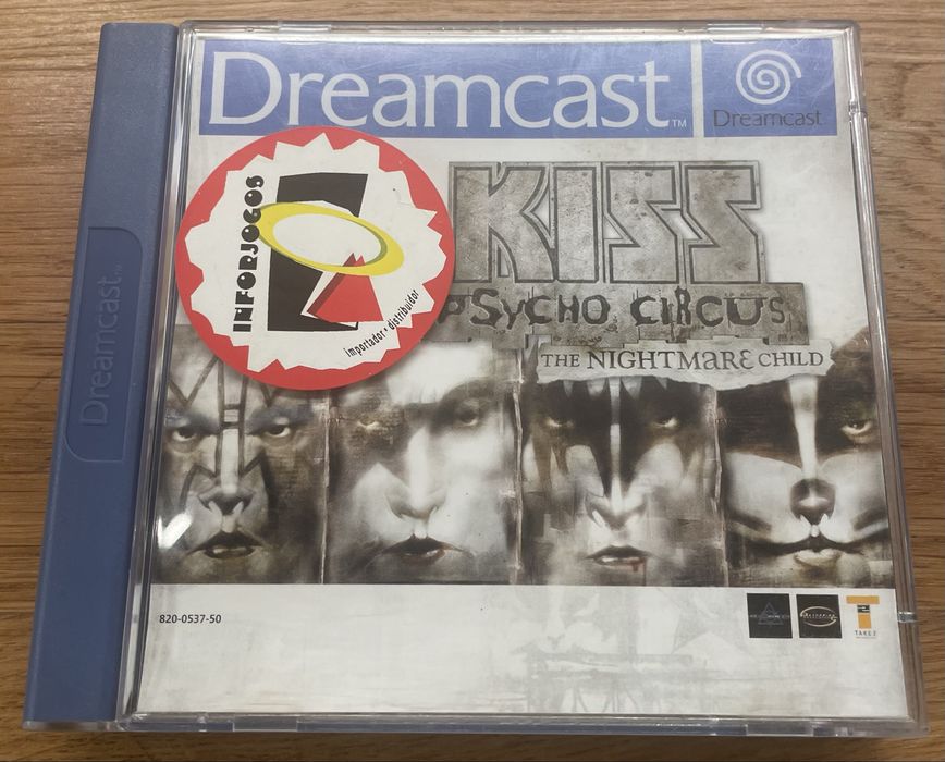 Jogo “Kiss Psycho Circus The Nightmare Child” (Dreamcast)