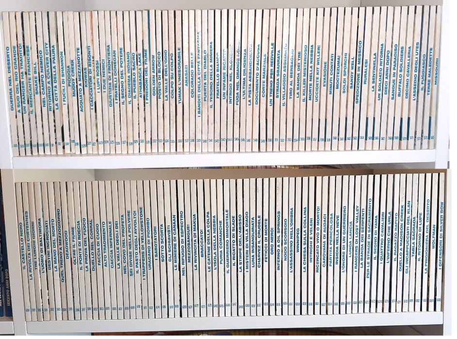 Lote Tex Willer, BD original em italiano. 154 álbuns da série regular