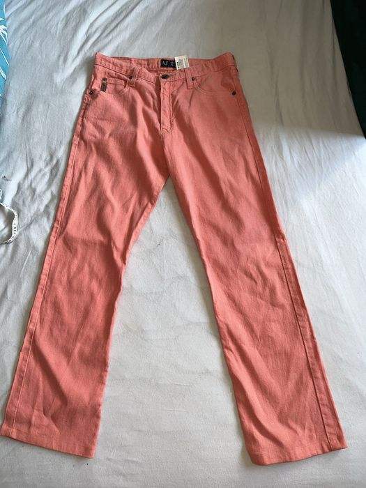 Spodnie lniane chinosy armani jeans damskie xS