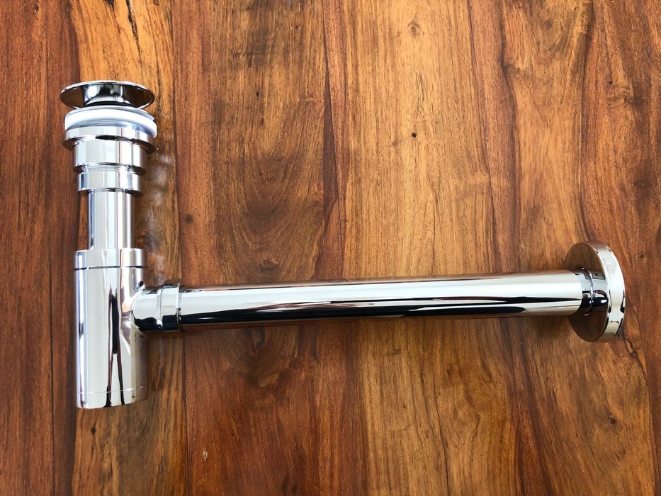 Rea Syfon Umywalkowy z Korkiem Klik-Klak Chrom Rea