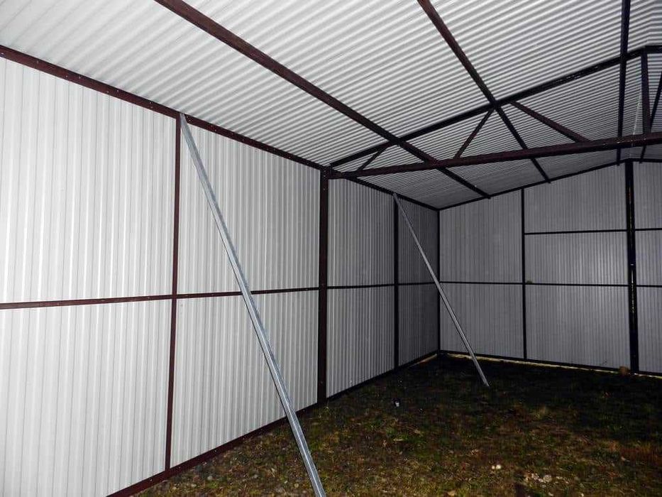 Blaszana montowana hala 6×8 m – biała