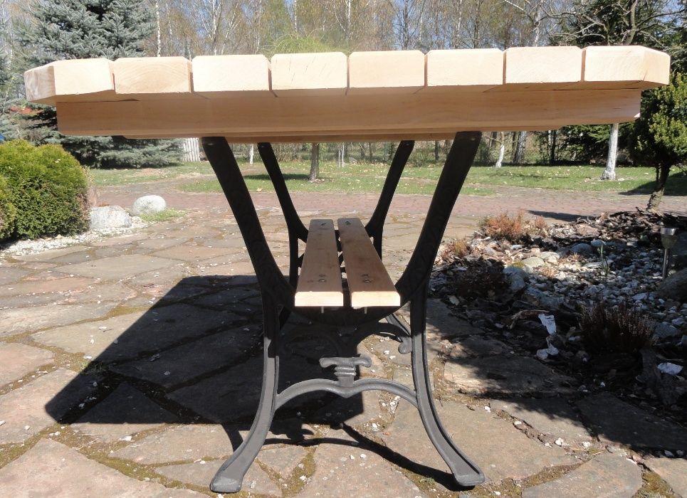 Stół ogrodowy, jodłowy, olchowy z półką, meble ogrodowe GALERIA