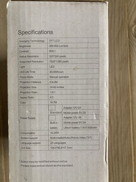 LED TFT LCD Projector447235594167920641