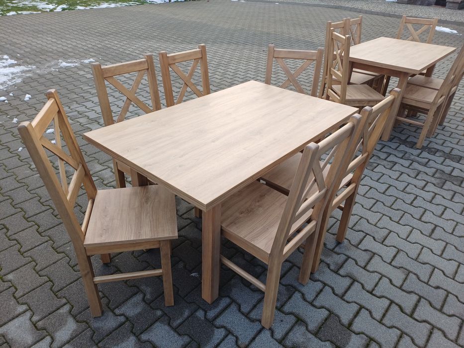 stol 6 krzesel krzesla tanio solidnie do baru restauracji nowe
