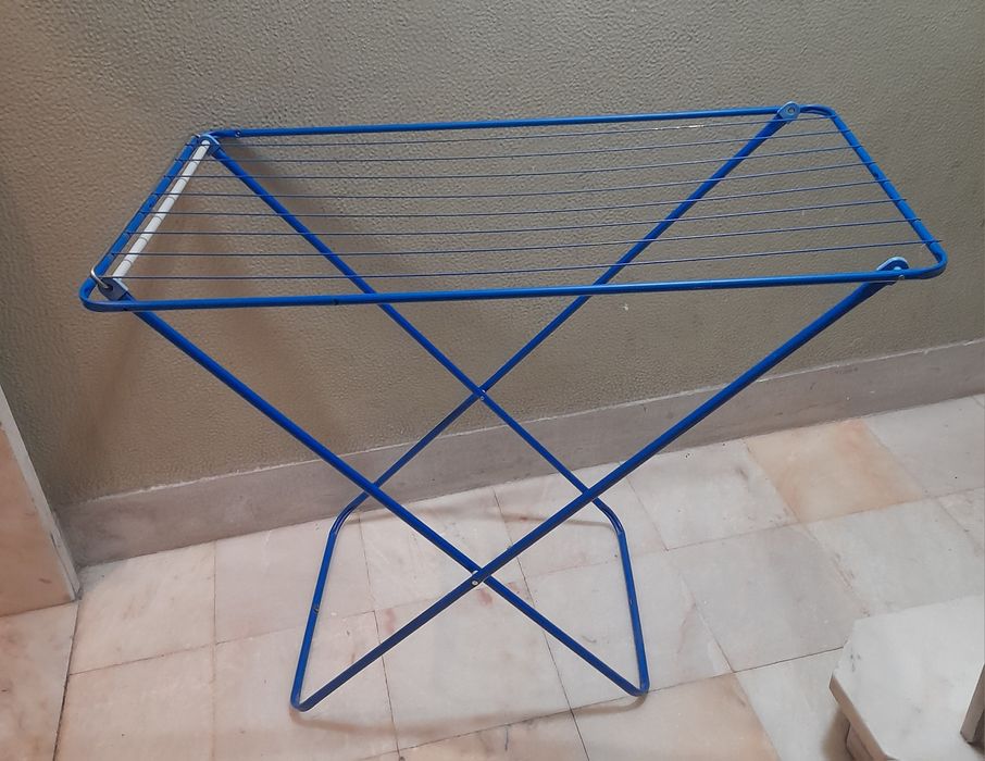 Estendal roupa metalico azul