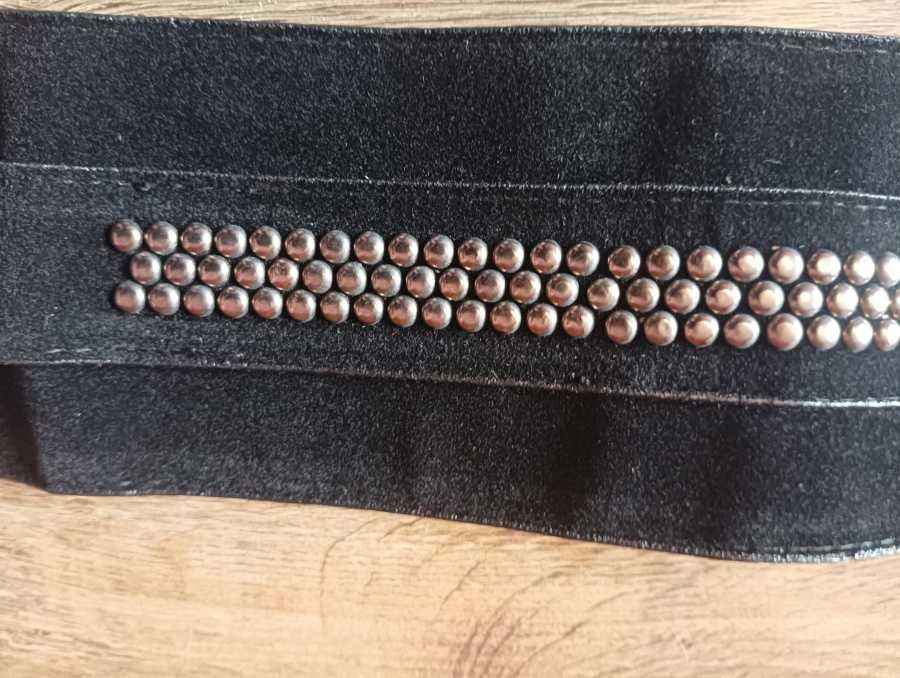 Szeroki czarny pasek damski fashion