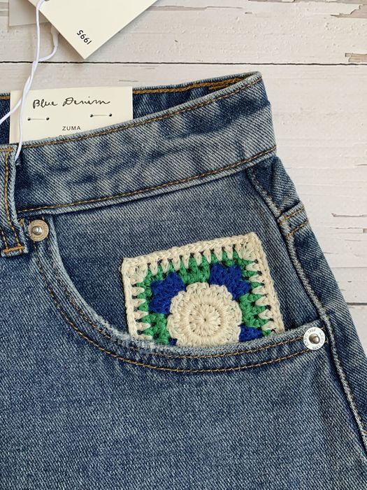 Szorty Damskie Spodenki Jeans Only M Hafty Kwiaty Flower Nowe !