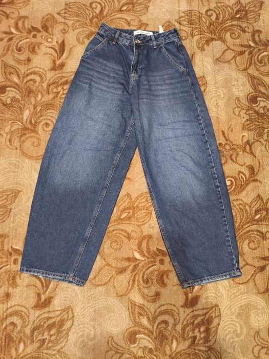 Джинси сині широкі