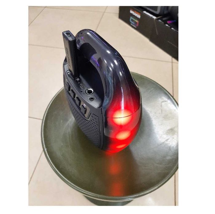 Bluetooth колонка ESS 109B | RGB | Караоке | 4" динамік | 21,5 см