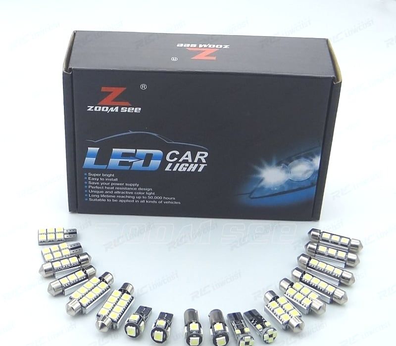 KIT COMPLETO DE 20 LÂMPADAS LED INTERIOR AUDI A4 S4 RS4 B6 B7 SEDAN SALOON SãLO 2002-2008