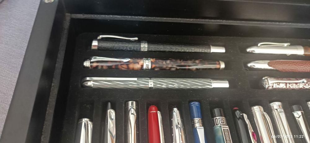 Coleção de Canetas banhadas a prata